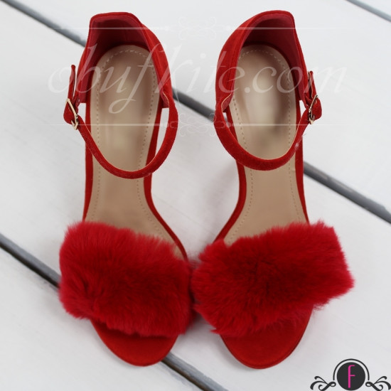 Дамски сандали на ток 2503-00649182506 Red