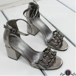 Дамски сандали на ток 2503-12312182507 Pewter