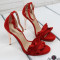 Дамски сандали на ток 2503-008873182708 Red