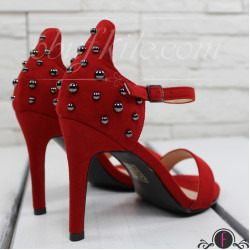 Дамски сандали на ток 2503-01010711825010 Red