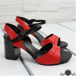 Дамски сандали на ток 2603-00402182504 Black/Red