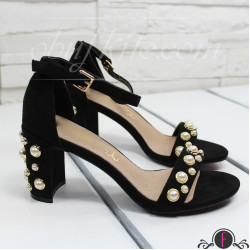 Дамски сандали на ток 2603-0055094182605 Black