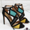 Дамски сандали на ток 2603-00601182906 Black/Multi