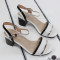 Дамски сандали на ток 2803-00109182901 White/Black/Silver