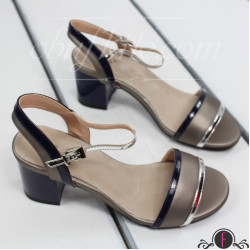 Дамски сандали на ток 2803-00109182901 Grey/Blue/Silver