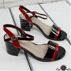 Дамски сандали на ток 2803-002205182902 Black/Red