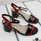 Дамски сандали на ток 2803-002205182902 Black/Red