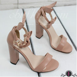 Дамски сандали на ток 2803-007596183207 Beige
