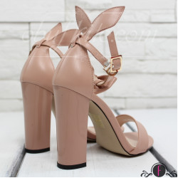 Дамски сандали на ток 2803-007596183207 Beige