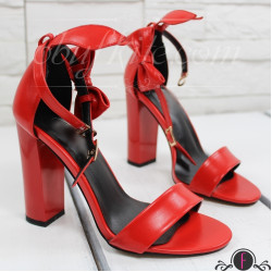Дамски сандали на ток 2803-007596183207 Red