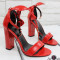 Дамски сандали на ток 2803-007596183207 Red