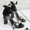 Дамски сандали на ток 2803-007596183207 Black/Silver