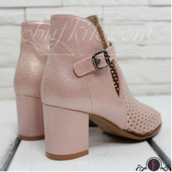 Дамски летни боти на ток 2803-008625183608 Pink