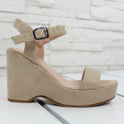Дамски сандали на платформа 1605-0090011820 Beige