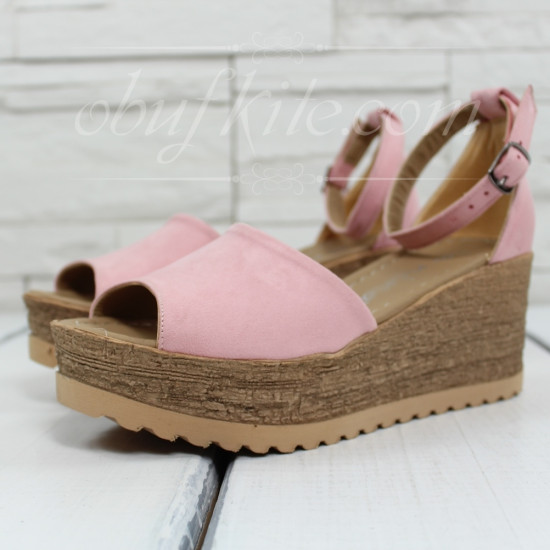 Дамски сандали на платформа 1605-0100011816 Pink