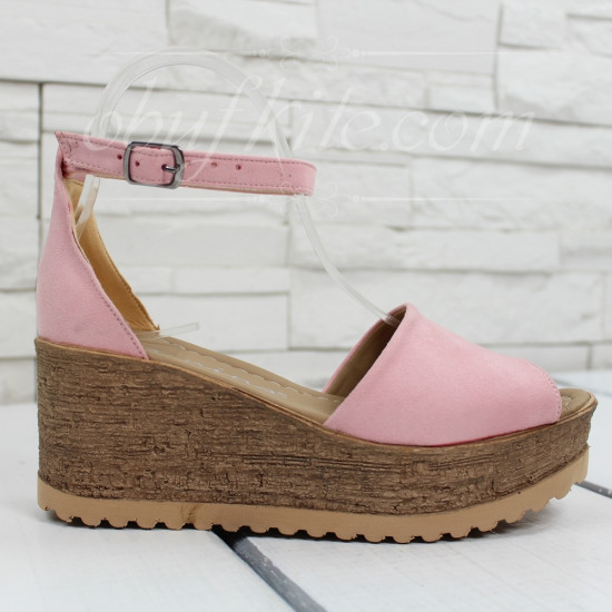 Дамски сандали на платформа 1605-0100011816 Pink