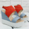 Дамски сандали на платформа 2805-0020011821 Blue-Multicolor