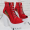 Дамски сандали на ток 1605-0020021830002 Red