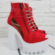 Дамски сандали на ток 1605-0020021830002 Red