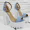Дамски сандали на ток 0106-00218125001 L.Blue