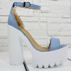 Дамски сандали на ток 0106-00218125001 L.Blue