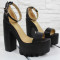 Дамски сандали на ток 0106-00218125001 Black