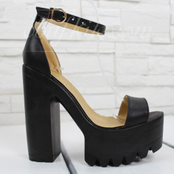 Дамски сандали на ток 0106-00218125001 Black