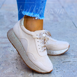 Дамски маратонки 2601-17183201 Beige