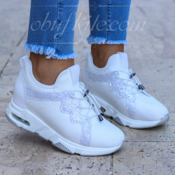ДАМСКИ КЕЦОВЕ НА ПЛАТФОРМА 25081802 WHITE