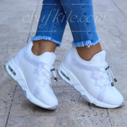 ДАМСКИ КЕЦОВЕ НА ПЛАТФОРМА 25081802 WHITE