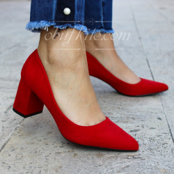 ДАМСКИ ОБУВКИ НА ТОК - 01091805 RED
