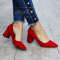 ДАМСКИ ОБУВКИ НА ТОК - 01091805 RED