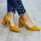 ДАМСКИ ОБУВКИ НА ТОК - 01091805 YELLOW