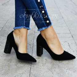 ДАМСКИ ОБУВКИ НА ТОК - 01091808 BLACK