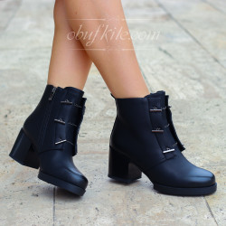 ДАМСКИ БОТИ НА ТОК 0310-3371838 BLACK