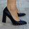 ДАМСКИ ОБУВКИ НА ТОК 0310-921828 BLACK-PU