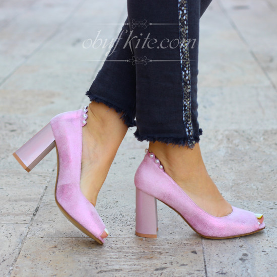 Дамски обувки на ток 2603-015616183215 Pink