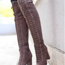 ДАМСКИ ЧИЗМИ НА ТОК 0310-4031850 BEIGE