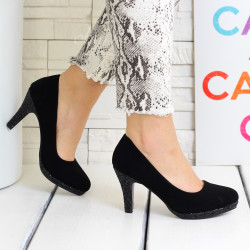 ДАМСКИ ОБУВКИ НА ТОК 1412-0071824 BLACK-BLACK