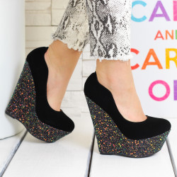 ДАМСКИ ОБУВКИ НА ПЛАФОРМА 2112-0021831 Black-Multi