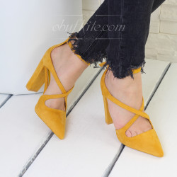 ДАМСКИ ОБУВКИ НА ТОК 2912-181828 YELLOW