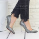 Елегантни обувки 16-RZ2902 01 Silver/Black Croc