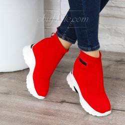ДАМСКИ КЕЦОВЕ НА ПЛАТФОРМА 1101-2381947 RED