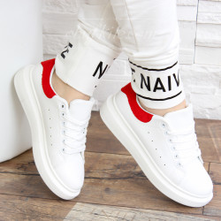 ДАМСКИ КЕЦОВЕ 1501-5201919 WHITE-RED