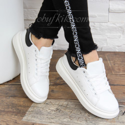 ДАМСКИ KЕЦОВЕ 1701-12071918 WHITE-BLACK