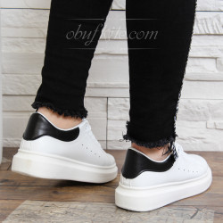 ДАМСКИ KЕЦОВЕ 1701-12071918 WHITE-BLACK