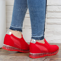 ДАМСКИ КЕЦОВЕ НА ПЛАТФОРМА 2501-HFD251928 RED