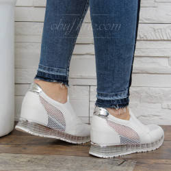 ДАМСКИ КЕЦОВЕ НА ПЛАТФОРМА 2501-HFD251928 WHITE