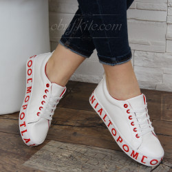 ДАМСКИ ГУМЕНКИ 0302-LY0191920 WHITE-RED