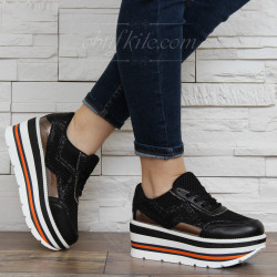 ДАМСКИ КЕЦОВЕ НА ПЛАТФОРМА 0302-KB1221931 BLACK
